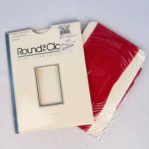 New Vintage Round the Clock Control Top Pantyhose Parrot Red Sz B Tights